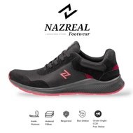 NAZ AINSLEY - Sepatu Sneakers Pria NAZ Casual Hitam Sepatu Running