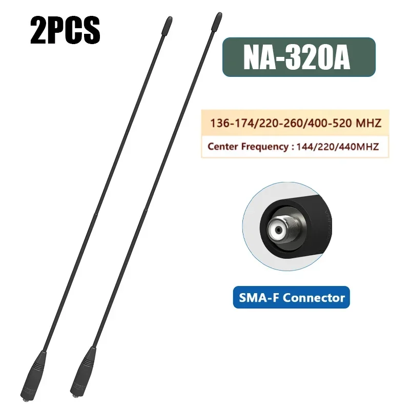 Nagoya NA-320A Antenna SMA-Female Tri-Band 144-220-440Mhz High Gain 10W Whip Aerial For UV-5RM UV-26