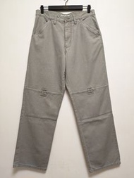 #包智能櫃 vintage armani exchange 2000s washed grey cotton denim twill straight leg jeans with knee pock