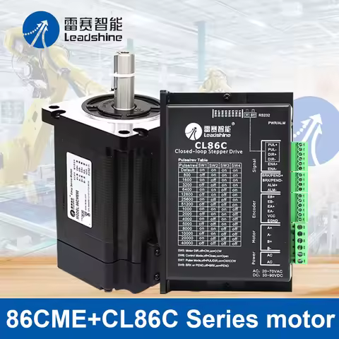 Leadshine 86CME45/85/120+CL86C Intelligent 86 Closed-loop Stepper Motor with Driver Set 86CME+CL86C