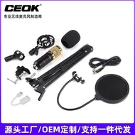 Sound Card Full Metal Set for Streamers Live Streaming16BM800Recording Karaoke Microphone Computer C