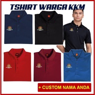 TSHIRT WARGA KKM KEMENTERIAN KESIHATAN V2 | TSHIRT POLO QUICKDRY | 100% MICROFIBER | COLLAR