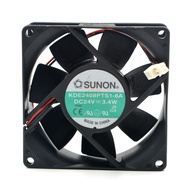 Original SUNON/Jianzhun 8025 8cm Inverter Fan 24V 3.4W KD2408PTB1-6A