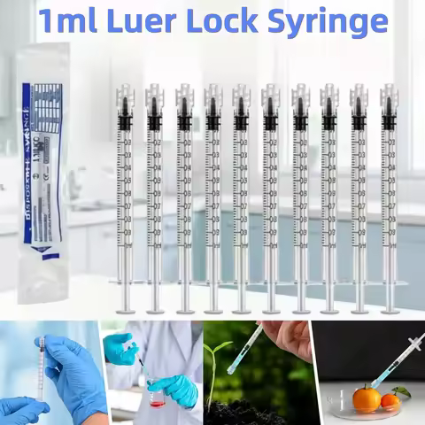 10-100 Pieces 1ml 1cc Laboratory Dedicated Luer Lock Syringe Individual Packaging Injector Glue Disp