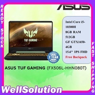 Asus TUF F15 FX506L-HHN080T Gaming Laptop (I5-10300H 4.50GHz,512GB,8GB,GTX1650 4GB,15.6'' FHD,W11)