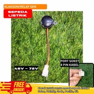 Universal 4-Pin Electric Bike Horn + Relay | 48v - 72v, E-Bike Solos Uwinfly Goda Pacific