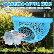 【B&H Dec】 Floating Betta Hide & Cave – 3-in-1 Aquarium Hammock, Floating Feeder Ring & Resting Spot 