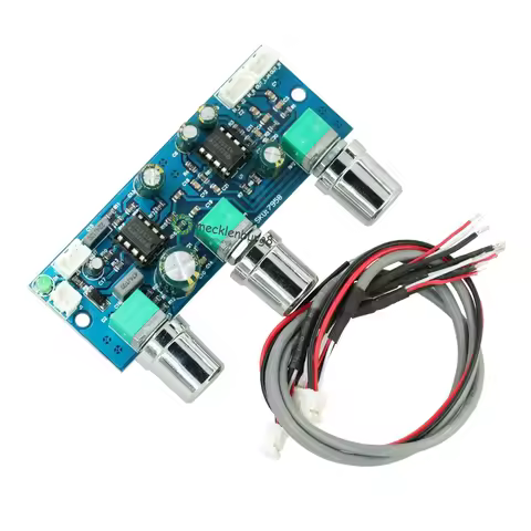 1PCS DC 12V-24V Low-pass Filter NE5532 Subwoofer 2.1CH/Pre-Amplifier Preamp Board Module