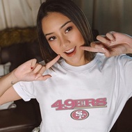 Casual Unisex Tshirt San Francisco 49ers Tshirt Material 100% Cotton White | Short Sleeves & Long Sl