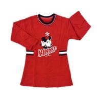 Disney kids girl long sleeve red dress Minnie - size 3T-6T