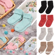 AULORA3N Kids Woolen Socks Toddler Soft 0~8 Years Snow Floor Socks