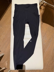 Lululemon Fast and Free Tight 24" Asia Fit black yoga sports pants not alo 跑步 瑜伽 運動褲