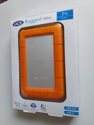 95％新LaCie Rugged Mini 2TB外置硬碟 USB-C/帶盒過保