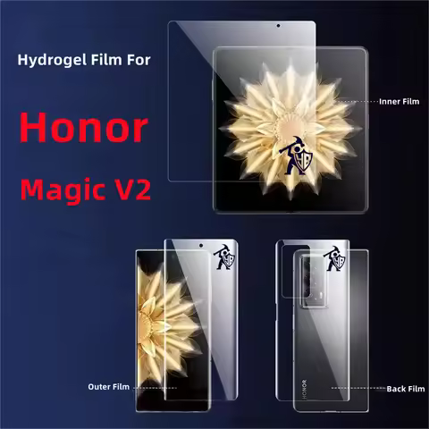 HD Screen Protector For Honor Magic V2 Clear Hydrogel Film For Honor Magic V2 Clear TPU Protective F