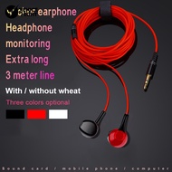 VENICENIGHT 3-Meter Cable 3.5mm Plug Bass Wired Earphone Broadcast Live Monitoring Headset
