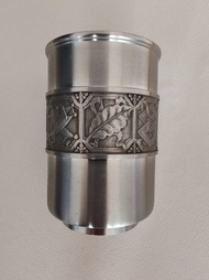 Tumasek Pewter Cup with Embossed Design