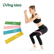 Living idea ผ้ายืดออกกำลังกาย ยางยืดวงแหวน ความหนืด 4 ระดับ แบบต้านทาน เล่นโยคะ