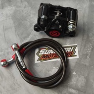 Rmb 2 Piston Caliper Pala Babi LogoBIG Plus Brake Hose 90Cm Up To 95Cm All Scoopy Vario Motorcycles 