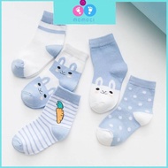 5 Pair CottonBaby Socks Animal Design Soft Newborn Infant Kids Socks Stokin Bayi 0-9Y Anti Slide