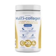 MulZi-Collagen Advanced Formula: Multi Collagen Peptides Powder with Hyaluronic Acid, Opti MSM & Bio