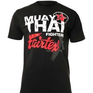 【HOT】[S-5XL]เสื้อยืดแขนสั้นลําลอง คอกลม พิมพ์ลาย Fairtex Muay Thai Fighter สําหรับผู้ชาย100%cotton