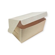 50pcs Bio 9BPCB6X4X3 Bio Brown Paper Rectangle Disposable Cake Box 6inch x 4inch x 3inch Tableware