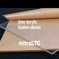 Acrylic Lembaran Tebal 2mm / Akrilik sheet Costum ukuran Sesuai Reques