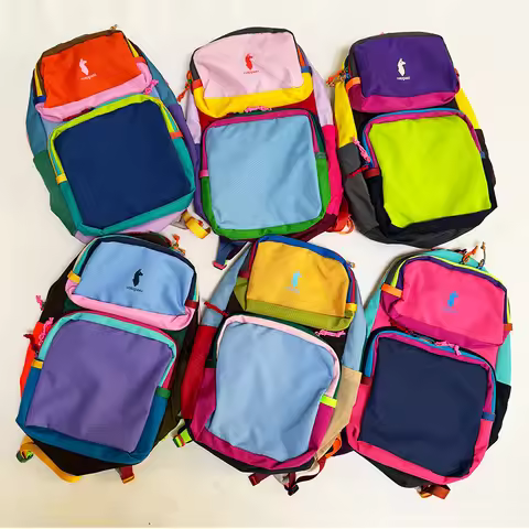 2026 NewCotopaxi Colorful Block Kids Backpack Lightweight Waterproof Student School Bag Outdoor Casu