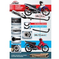 YAMAHA SRL115 SRL115FI LAGENDA115 LAGENDA115FI STANDARD RACING EXHAUST 2 IN 1 SET - APIDO RACING