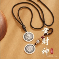 Ethnic Style Trendy Style Sterling Silver Retro 999 Keychain Yellow God of Wealth Men Women Solid Ne