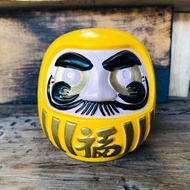 陶瓷 祈願招福不倒翁存錢筒(黃) 金運向上