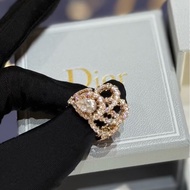 迪奧Dior 高級珠寶ARCHI 水滴鑽玫瑰金滿鑽戒指 53號 99新 GIA證書 💎主石1.22CT