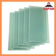 Japanese-made 2-Pocket Ticket File in Olive - Set of 5 (W100 x H215 mm, A4 tri-fold size fits in Lon