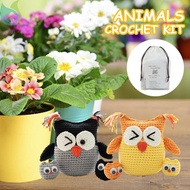Owl Knitting Kit Cute Crochet Animal Kit Stuff Animal DIY Beginner Crochet Set Complete Crochet Set 