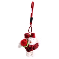 Rose New Year ValentineS Day Bunny Doll Handmade Keychain Bag Pendant Doll Gift