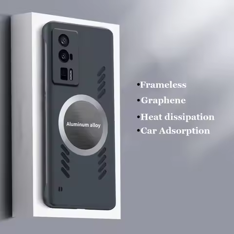Frameless Graphene Car Adsorption Case For Xiaomi Redmi K70 K70E K50 K60 K60E K40 Ultra Pro Gaming B