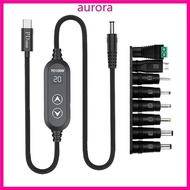 Auro 100W Power Cable Type C to DC5 5 5V 12V 15V 19V 20V Power  8 Adapters