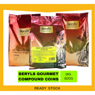 BERYLS CHOCOLATE COMPOUND COIN DARK COIN / MILK COIN / WHITE COIN 1KG 500G