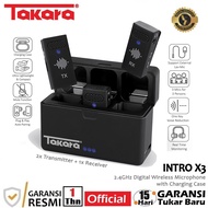 Takara INTRO X3 2.4GHz Digital Wireless Mic Microphone with Charging Case