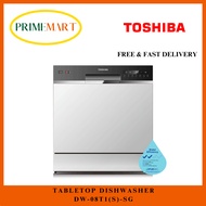 TOSHIBA DW-08T1(S)-SG TABLETOP DISHWASHER - 1 YEAR TOSHIBA WARRANTY + FREE DELIVERY