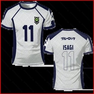 GC1 BLUE LOCK BAROU Isagi NAGI number 13 3 5 7 1 9 jersey summer T-shirt Anime Short Sleeve Top GC1