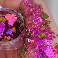 店主推荐/大颗粒炫彩闪耀偏光粉舞台效果粗片变色龙0.2克装水彩颜料画画4.8 Shop owner's recommendation: Large particle dazzling iridesce