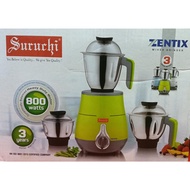 SURUCHI ZENTIX MIXER GRINDER / HEAVY DUTY BLENDER / 800 WATTS /  BLENDER / 3 JAR SET