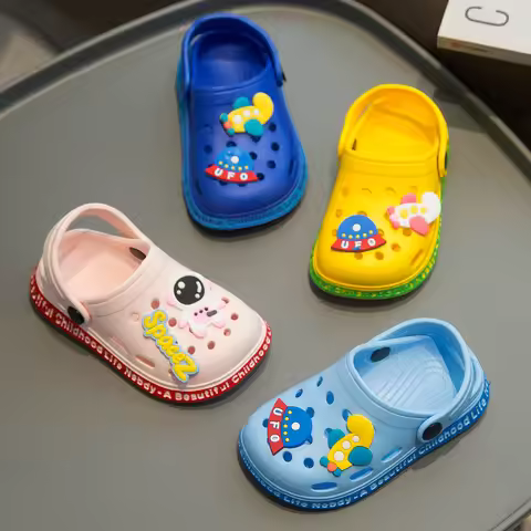Children's Cave Shoes Cartoon pattern Fashion Outdoor Beach Sandals Anti slip Creeper Shoes Water wa