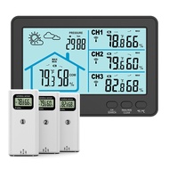 Wireless Weather Station Barometer Color LCD Screen Temperature Humidity Meter 433 Weather Station F