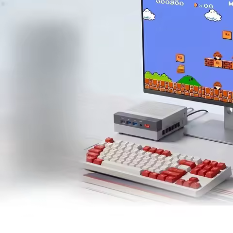 Retro Mini Host Ryzen 5 7640HS High Performance Gaming Office Design Desktop Mute Small Computer Ope