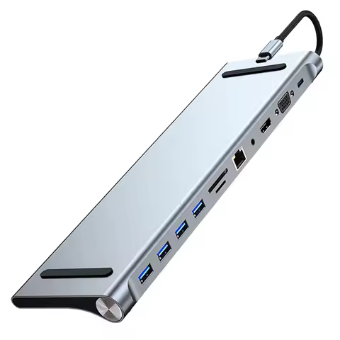 11 in 1 USB C Docking Station 100W PD SD/TF Audio USB C Dock 1* USB 3.0 3*USB2.0 for MacBook Pro/Air