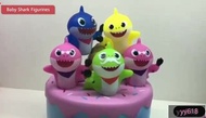 [?READY]8pcs Baby Shark Figurines Cake Topper Cute Children s Toys