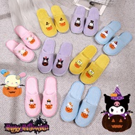 Halloween Cute Cartoon Indoor Slippers, Travel Portable Slippers, Unisex Hotel Cotton Slippers