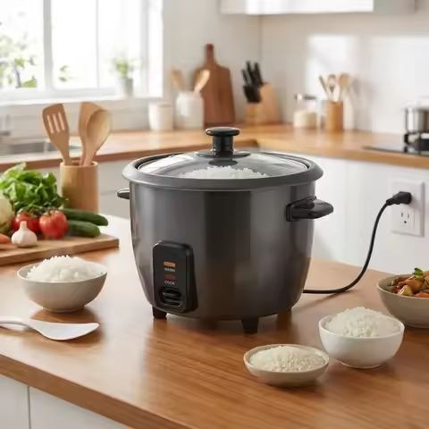 1.8L Multifunctional Mini Rice Cooker 3 Cups Family Capacity Stainless Steel Chassis Heating Househo
